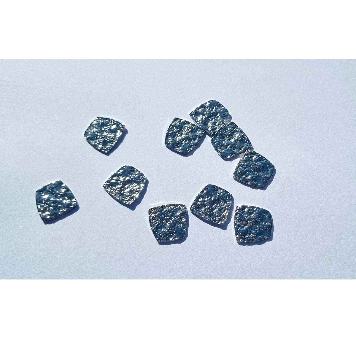 Hammered Brass Organic Trapezoid Connector Charm - KC Gold & Silver - 10pcs