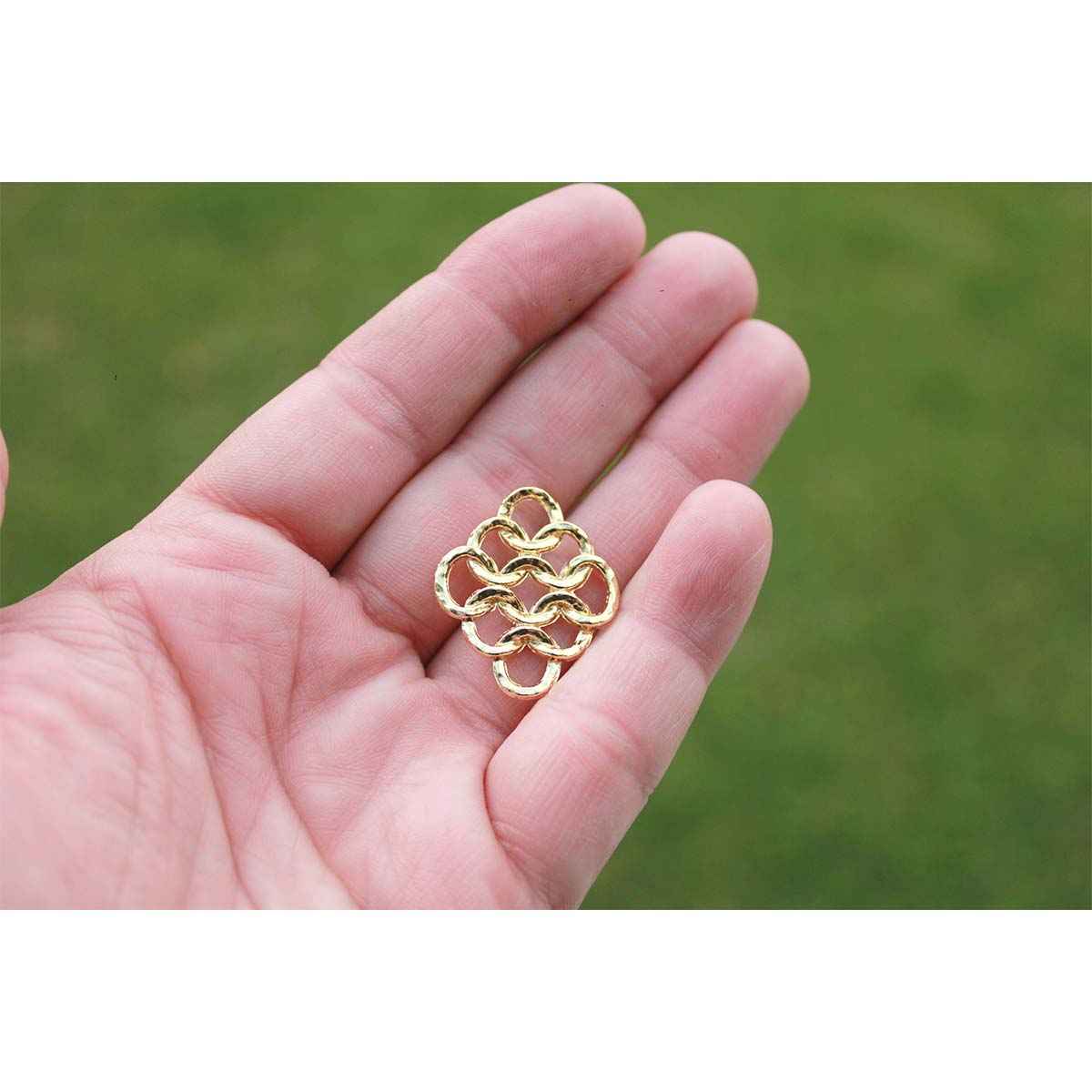 Gold Connected Diamond Chain Charm - 10pcs