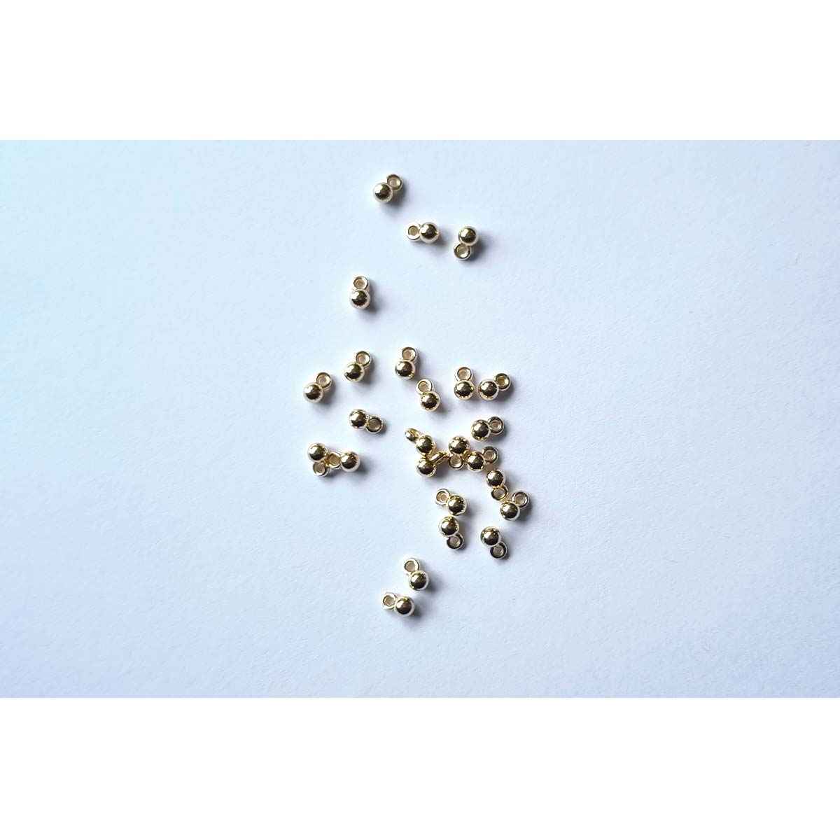 Z10. Gold Mini Ball Dangle Charm - 20pc