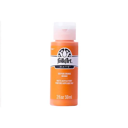 Folk Art Acrylic Matte Paint - Pure Orange - Colour & Create NZ