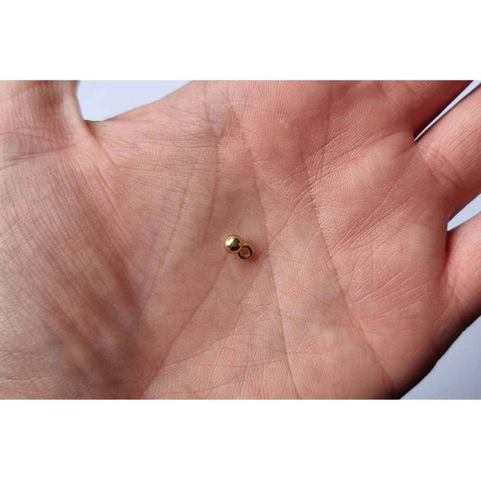 Z10. Gold Mini Ball Dangle Charm - 20pc