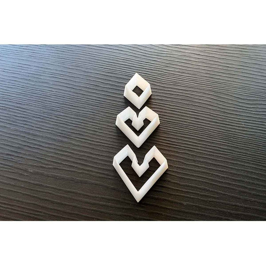 32. Pointed Triangle Dangle Clay Cutter 3 pc set