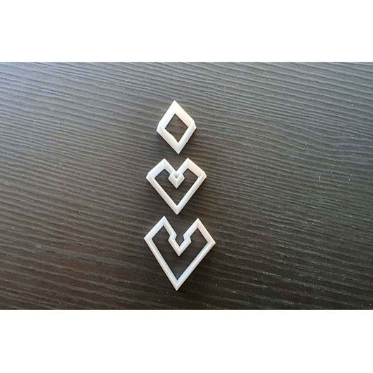 32. Pointed Triangle Dangle Clay Cutter 3 pc set