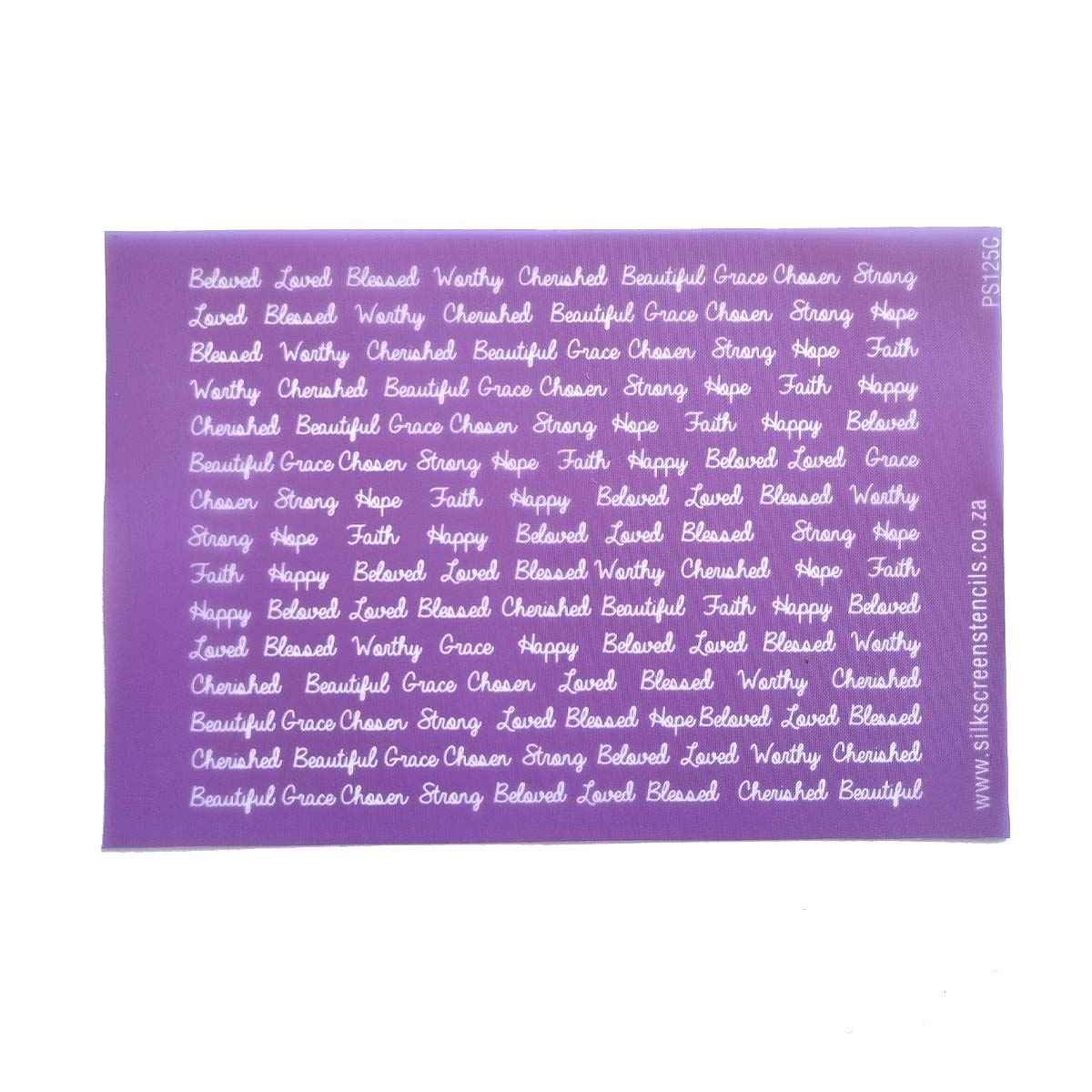 Silk Screen Stencils - Inspirational Words