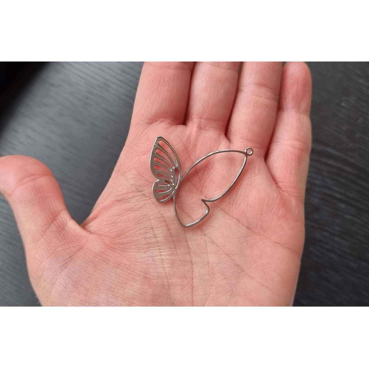 Butterfly Cutout Charm  -KC Gold & Silver - 10pcs