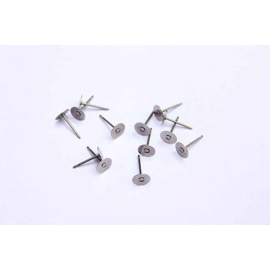 Silver Stainless Steel Flat Back Posts