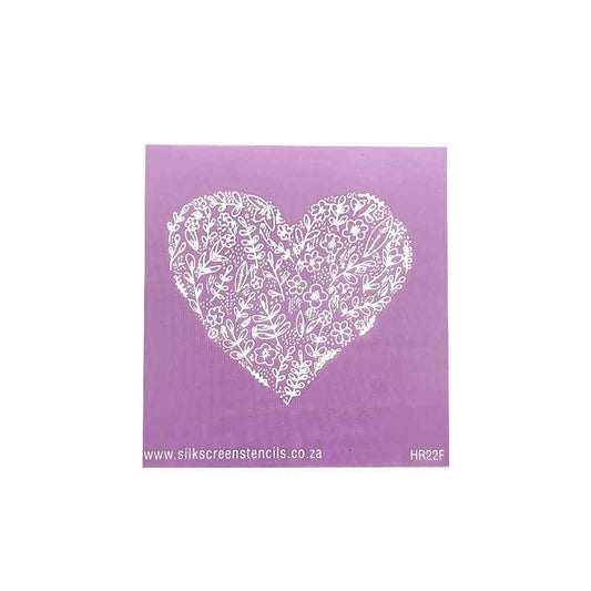 Silk Screen - Floral Heart