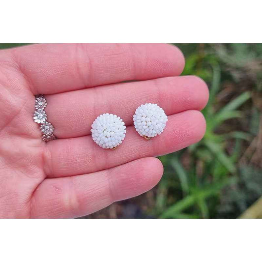 Beaded Earring Stud - 6pc - 4 colours