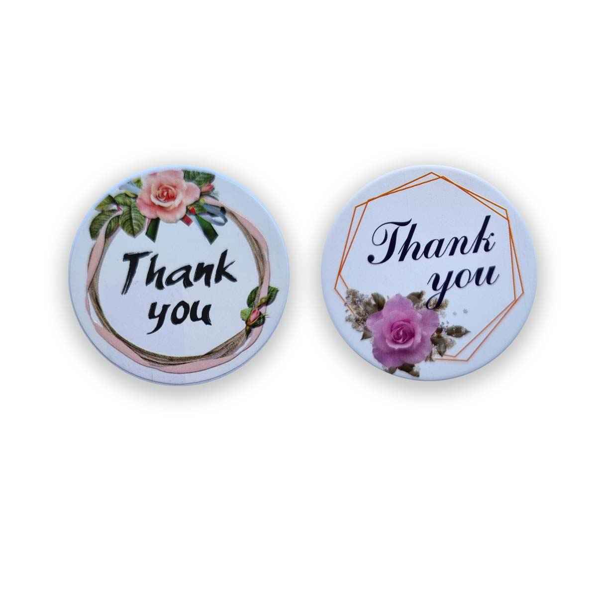 Thank you stickers - multi design 50pc