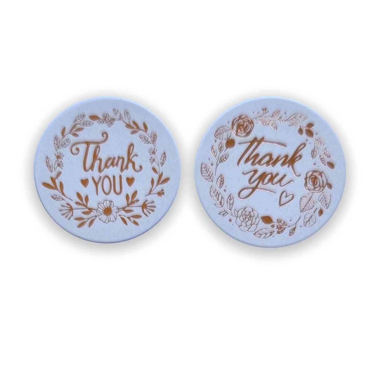 Thank you stickers - multi design 50pc