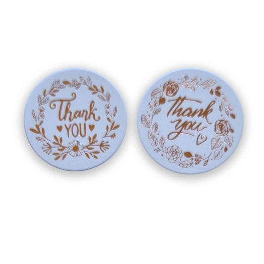 Thank you stickers - multi design 50pc