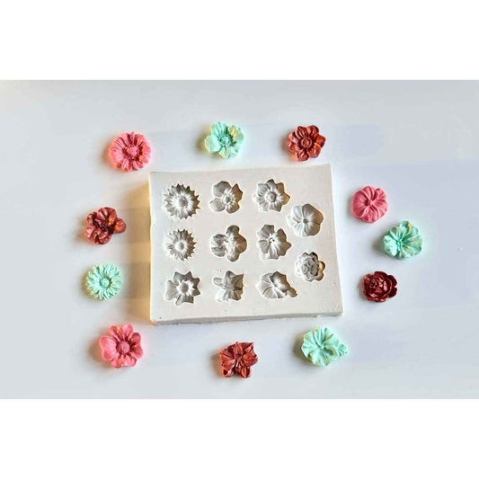 Mixed Floral Large Silicone Mould
