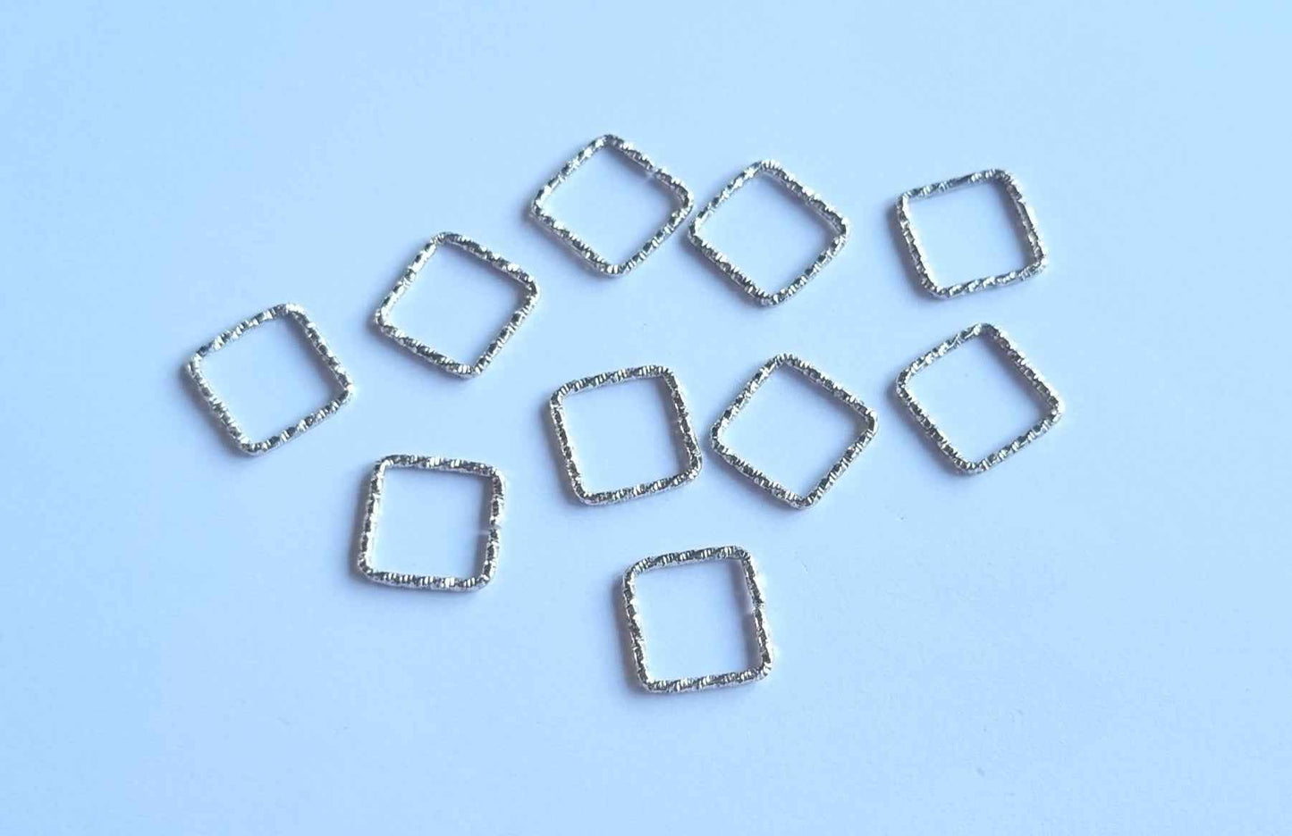 Square Connector Charm 13mm & 15mm - 10 pcs,