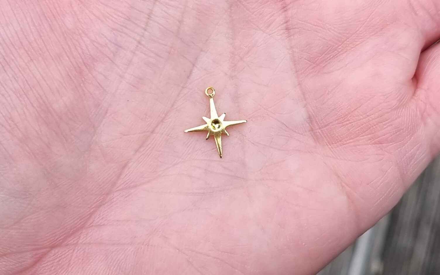 Coated & Raw Brass Star Charm - Raw Brass, Gold & Silver- 10pcs