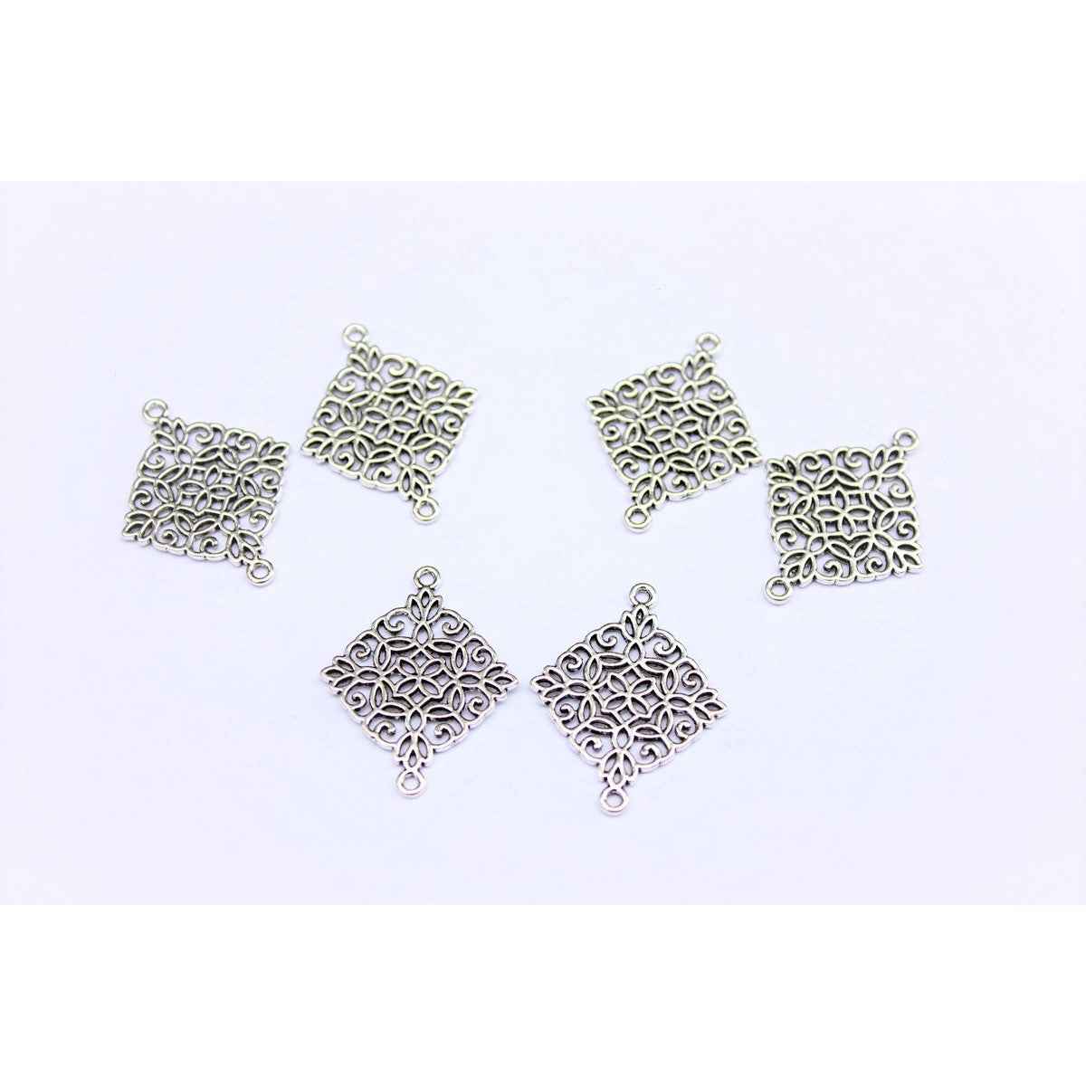 Diamond Filigree Connector Charm - 10pcs