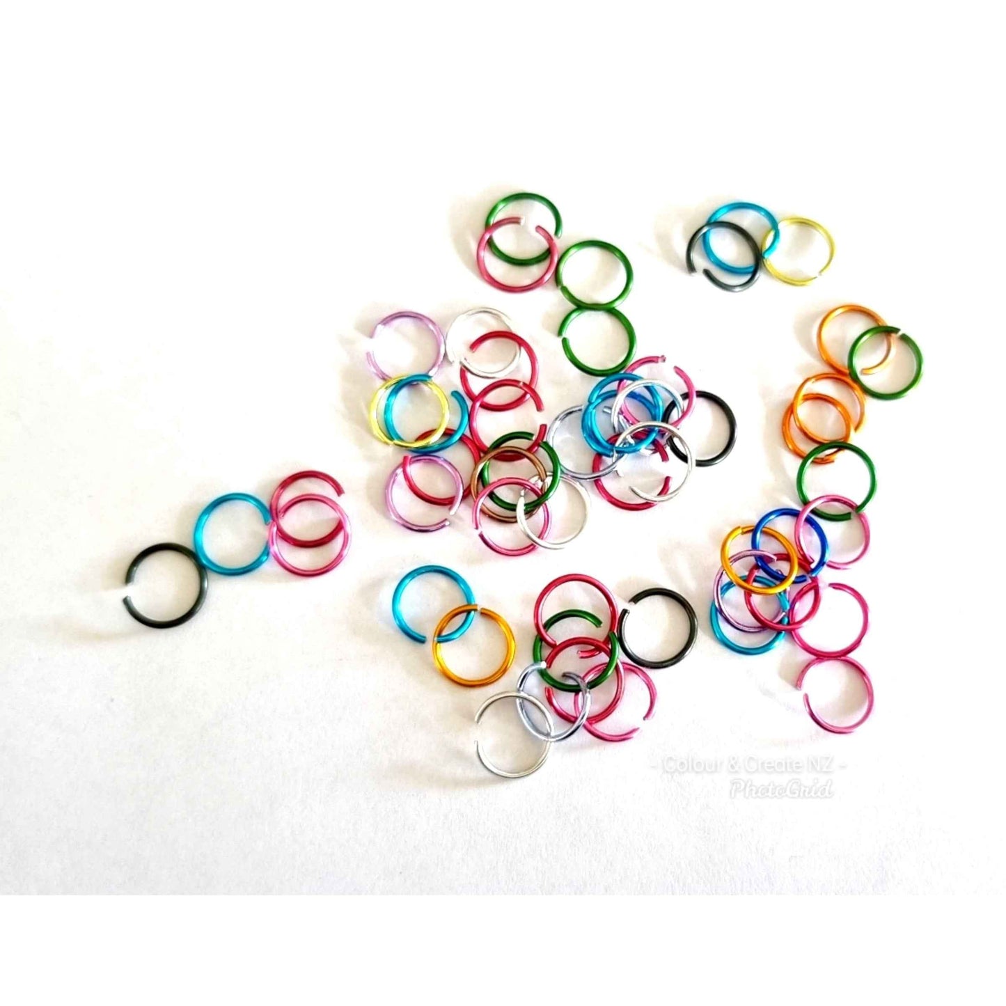 Novelty Colour Jump Rings - 50pc packs