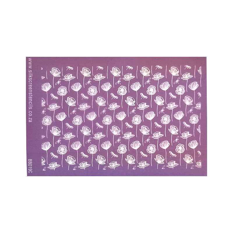 Silk Screen Stencils - Poppies & Dragonflies