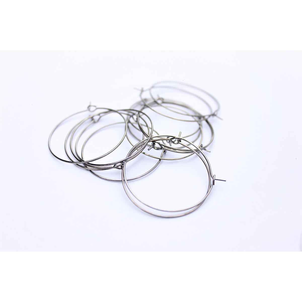 Stainless Steel 25mm Hoops - 10pc & 20 pc