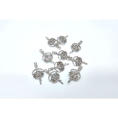 Crystal Ballerina Charm - 10 pcs - 2 Colours