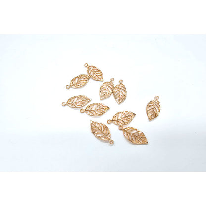 Large Leaf Charm - 10 pcs - 2 Colours