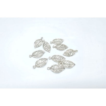 Large Leaf Charm - 10 pcs - 2 Colours