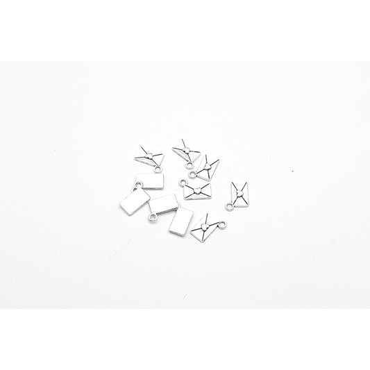 Love Letter Mini Charm -Silver- 10pcs