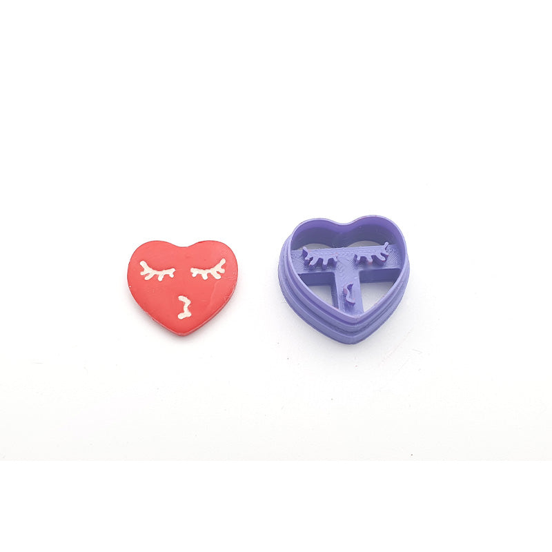 Heart with Lashes Emoji Cutter