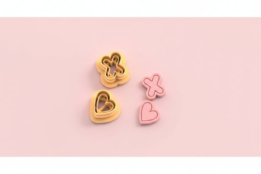 VDAY'26 - 2.  X & O Heart Detail Cutter 2pc set
