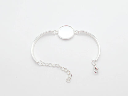 Silver Cabochon Bracelet - 3 pack