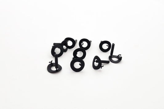 Black Circle Cut Out Stud - 10pcs