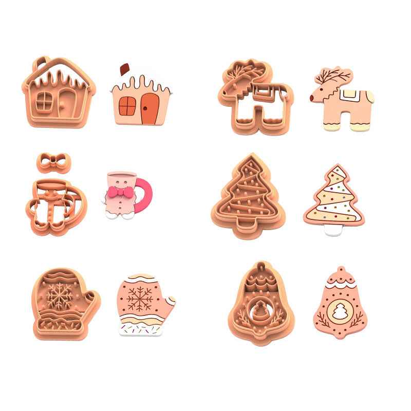 Christmas Gingerbread Shapes for Pop Sockets or Ornaments - 6 designs