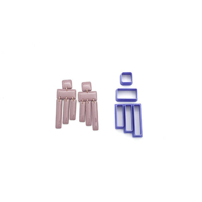 60. 3 Stepped Rectangle Dangle Cutter Set - 3pc