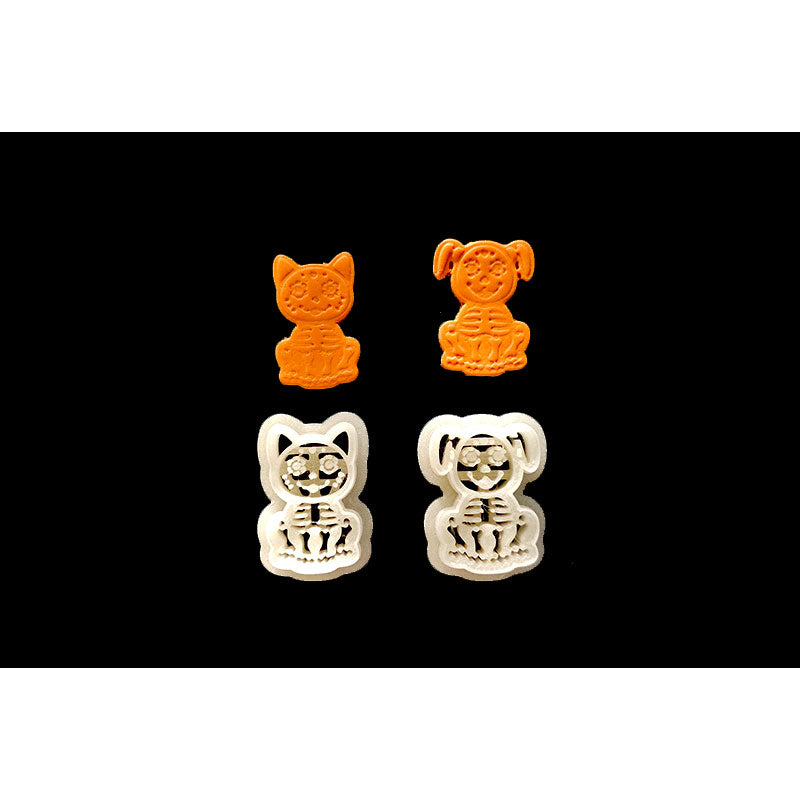 Halloween 25 - Skeleton Dog & Cat - 2pc set