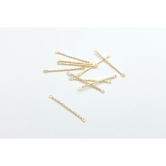 D1. 30mm Twisted Connector Bar Charm - 10 pcs