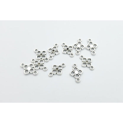 D8. Mini Decorative Geo Connector Charm - 10 pcs