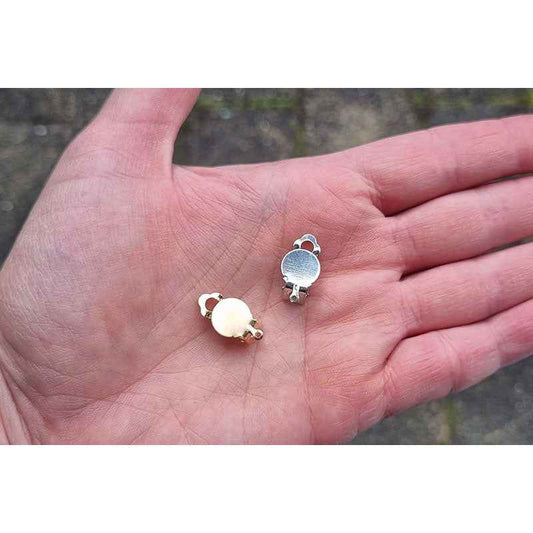 Clip on Flat Back- 10pc -3 colours