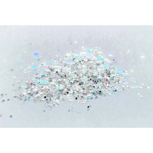 Chunky Mix Glitter  - Ice White - Colour & Create NZ