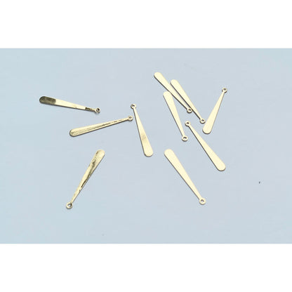 Long Bar Charm  - Gold & Silver - 10pcs