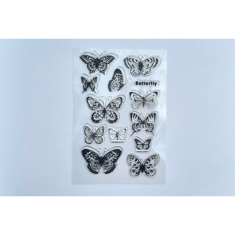 Large Butterflies Texture Stamp Sheet