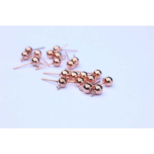 Rose Gold Sterling silver ear post silver earring post stud earring posts  earrings findings jewelry supplies