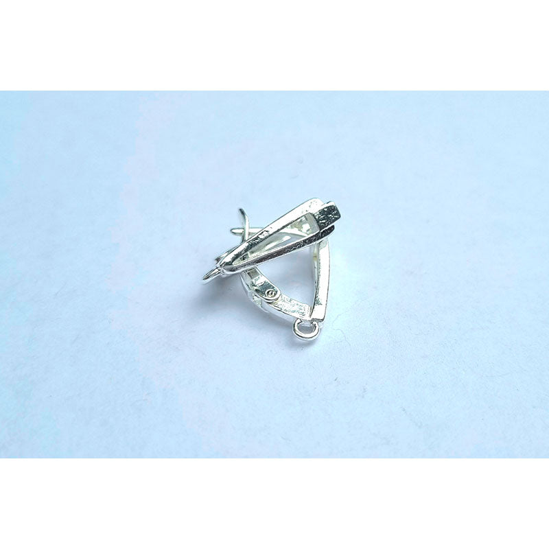 V Style Earring Studs .925 Sterling Silver- 1pr