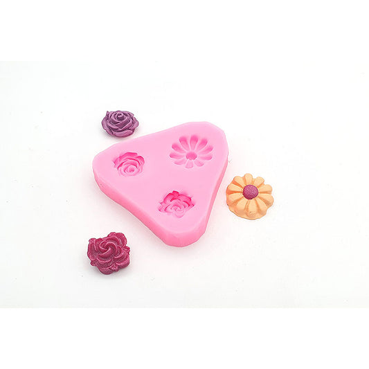3pc Floral Triangle Silicone Mould