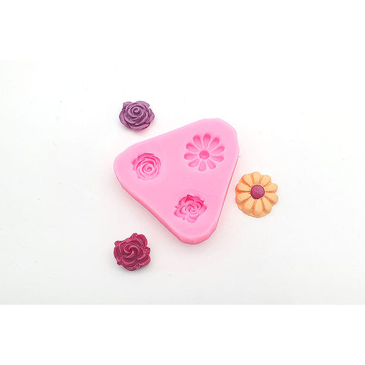 3pc Floral Triangle Silicone Mould