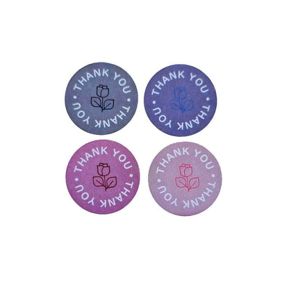Thank you stickers - multi design 50pc