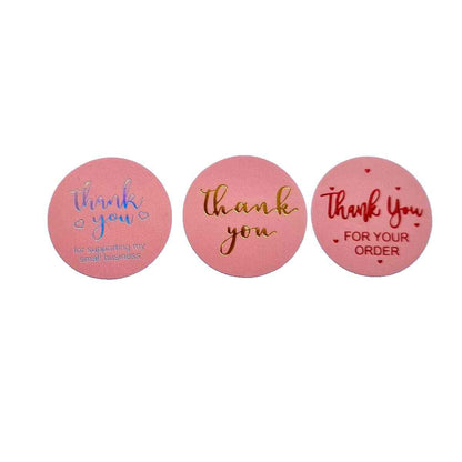 Thank you stickers - multi design 50pc