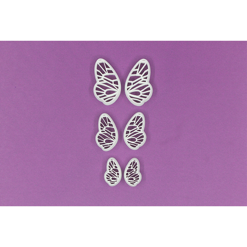 19. Butterfly Wings w/Imprint Cutter- Mirror sets, 3 size